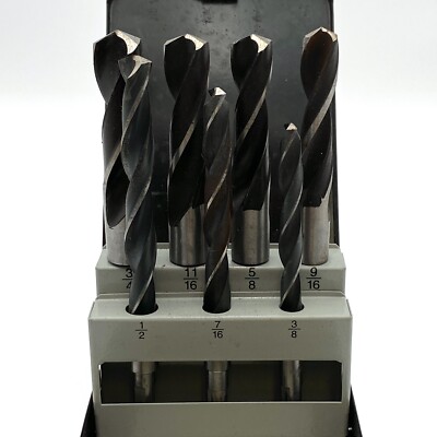 MIBRO 257120 Heavy Drilling 7pc High Speed Steel Silver & Deming Drill Bit Set