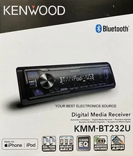 NEW Kenwood KMM-BT232U 1-DIN Car Digital Media Receiver w/ Bluetooth