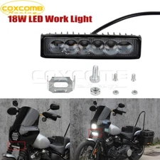 6LED Work Light Fog Light DRL Bar Row for Harley Dyna 2006-2017 Softail 2000-21