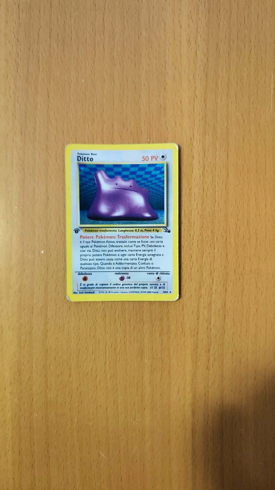 Ditto 3/62 Fossil 1. Edition - Holo Rare - WOTC Pokemon Karte