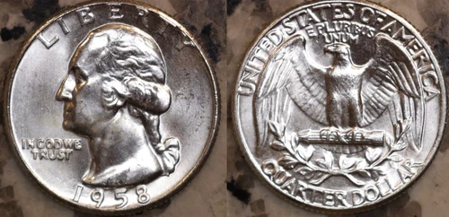 1958 P Washington Silver Quarter CH BU++ AWSOME LUSTER ! STK