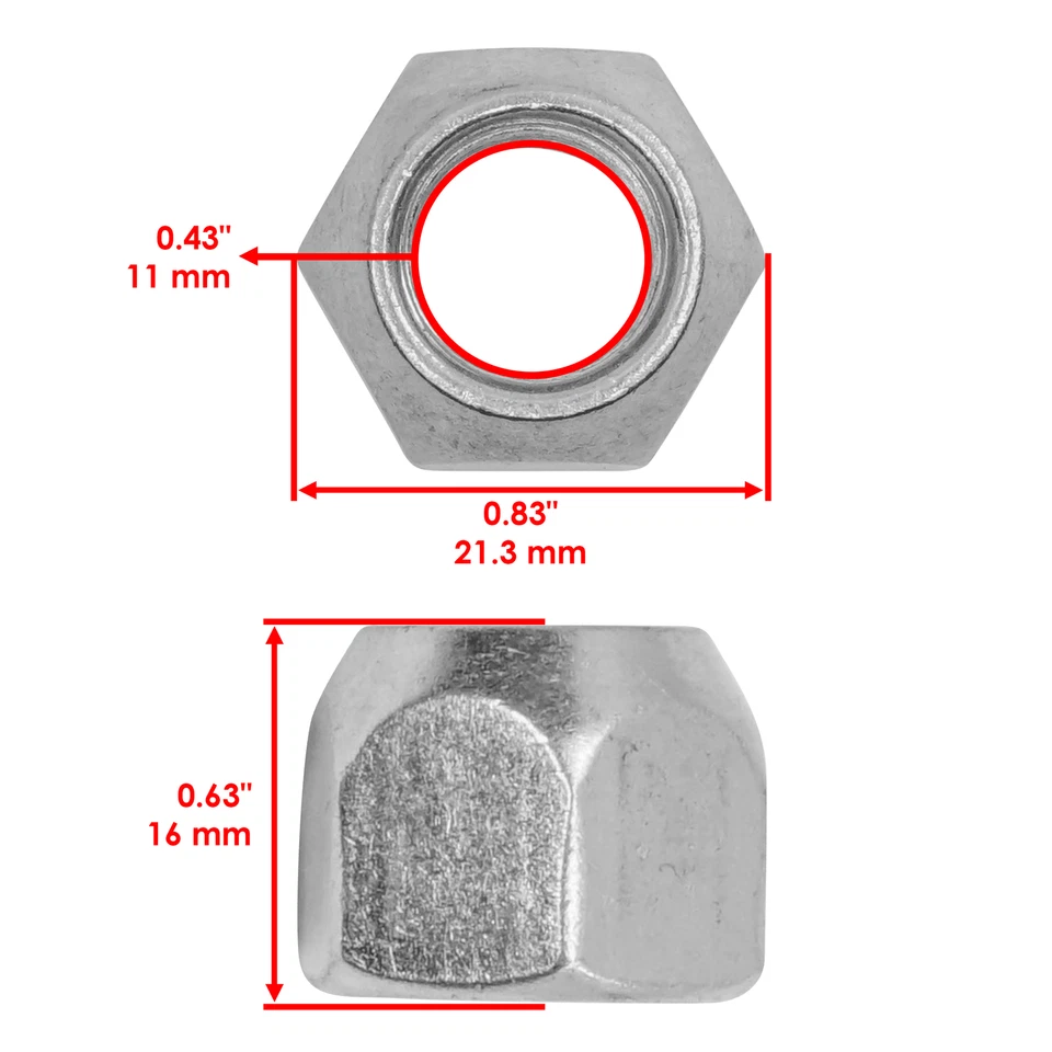 Caltric Wheel Lug Nut For Yamaha Viking 700 YXM700 4x4 2014-2020 Front or Rear - Image 2 of 4