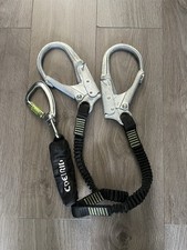 Edelrid Shockstop Pro Twister Triple Y lanyard with scaff hooks, work at height 