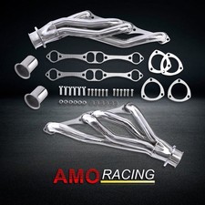 Silver Stainless Steel Headers Fit Camaro Chevelle Impala Sbc 283 305 1964-1977