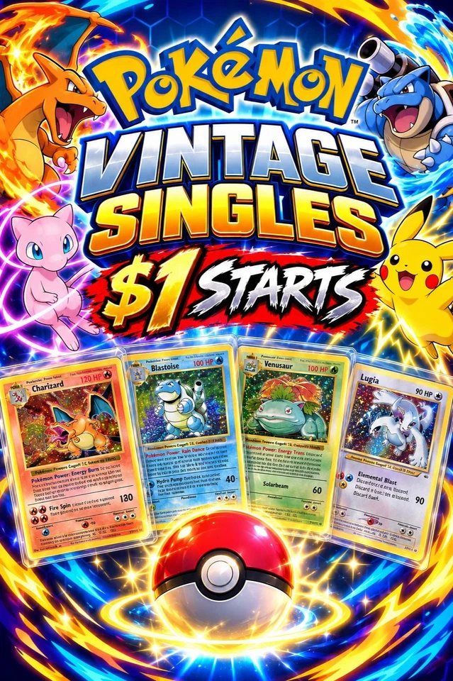 Pokemon Vintage Singles Claims! $1 Starts!