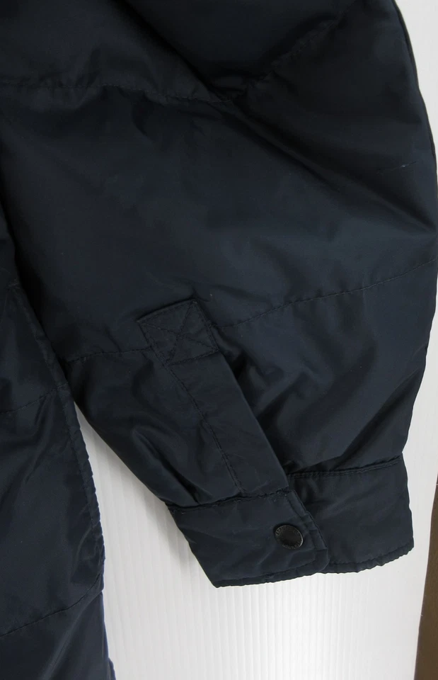 VINTAGE Structure Jacket Men Large Blue Duck Down Puffer Quilted Snap Down Coat* - Image 3 of 4