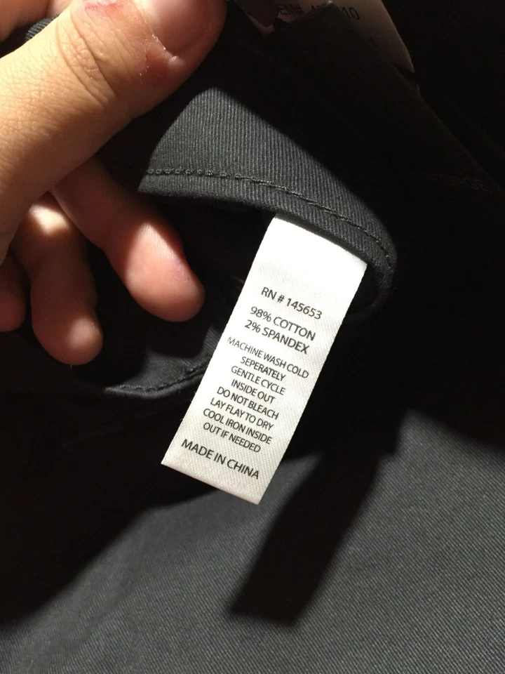 NEW Dylan George Ace Pants Mens 34X34 Relaxed Straight Gray — 第 4/4 张图片