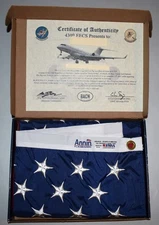 Annin US Flag w COA Flown in Combat 9/11/2021 on board E-11A Inherent Resolve
