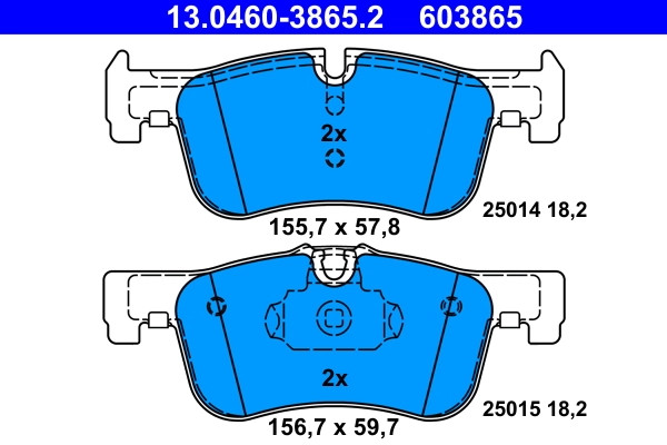 Kit plaquettes de frein ATE d'une précision premium pour système de disque OE 341168