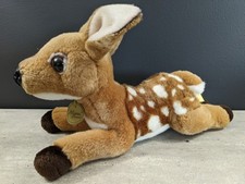 Aurora Miyoni Spotted Fawn Deer Plush Stuffed Animal Brown 12" EXCELL COND