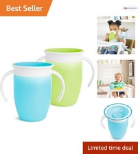 Sippy Cup Plastic 7oz Spill Proof with Handles for Toddlers Baby Gift