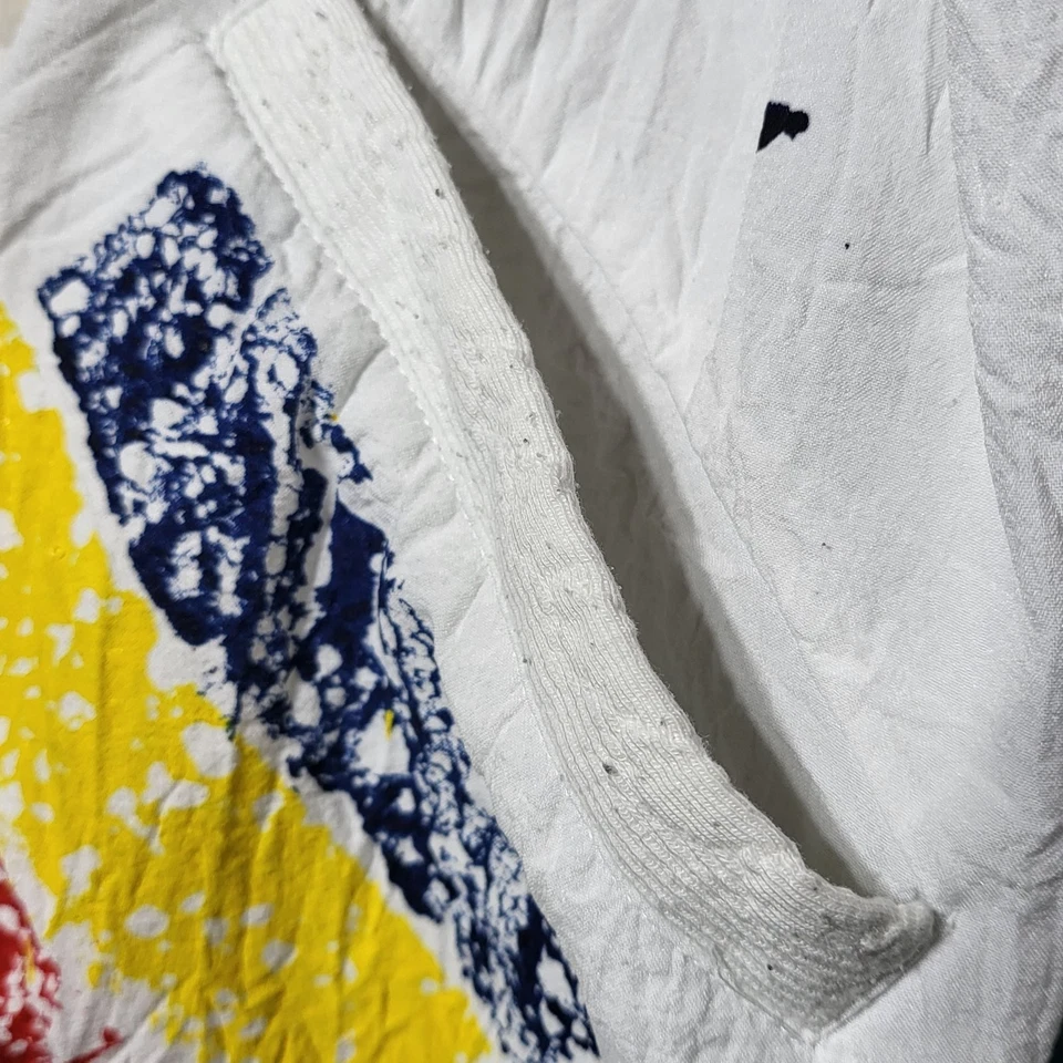 Chaqueta cortavientos grande vintage años 80 Catalina para mujer con botones de pintura salpicadura frontal Foto 3 de 4