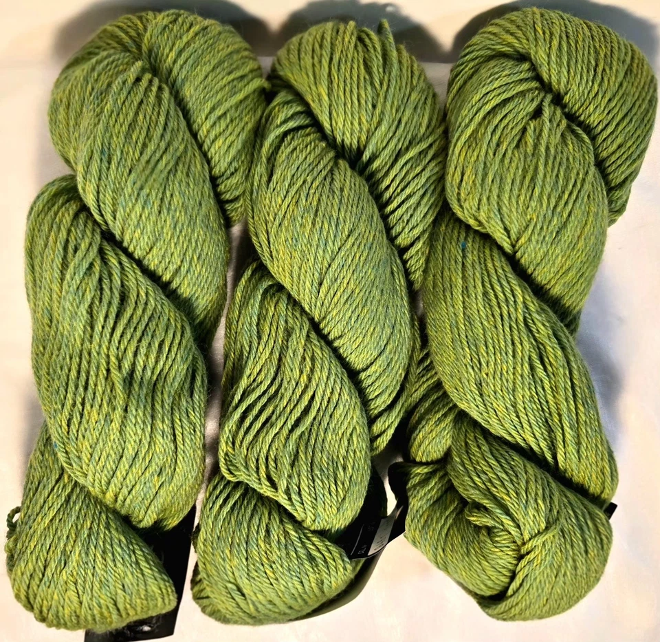 3 мотка каскадной пряжи 220 100% перуанская шерсть камвольный вес лист зеленый #9461 - Изображение 3 из 4