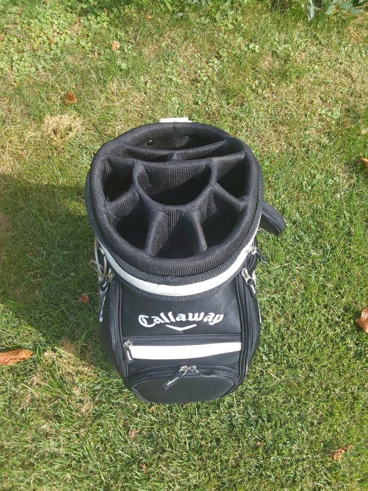 Callaway Solaire Ladies Golf Bag Black White Trim 9 Way Divider Rain Hood - Image 3 of 4