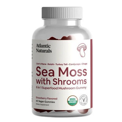 Organic Sea Moss With Shrooms Superfood 60 Gummies