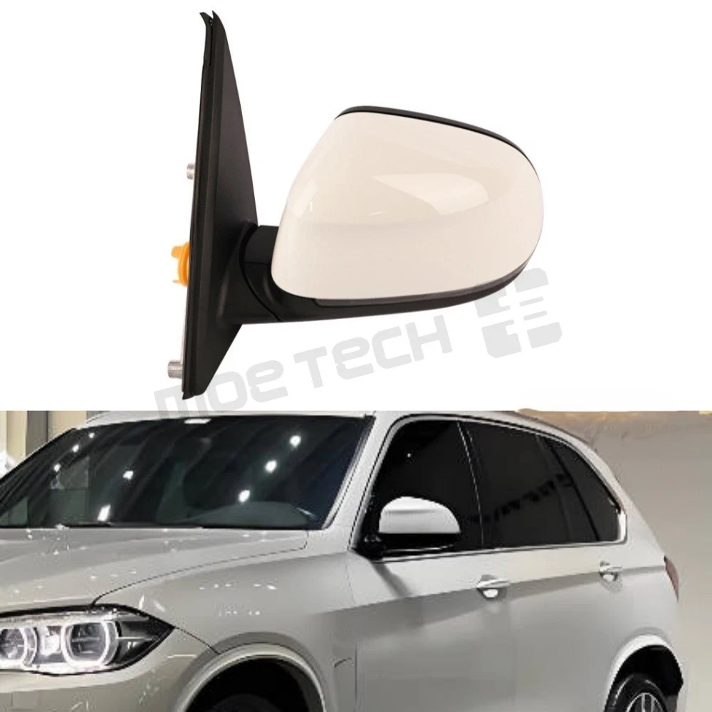 NEW For BMW X5 2014-2018 WHITE LEFT DRIVER MIRROR W/ SIGNAL HEATED