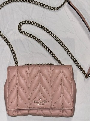 Kate Spade Briar Lane Emelyn Leather Crossbody Bag Pink Rosy Cheeks Quilted