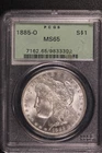 1885 O |  MORGAN SILVER DOLLAR | 90% SILVER | PCGS MS 65 | LOT A-23