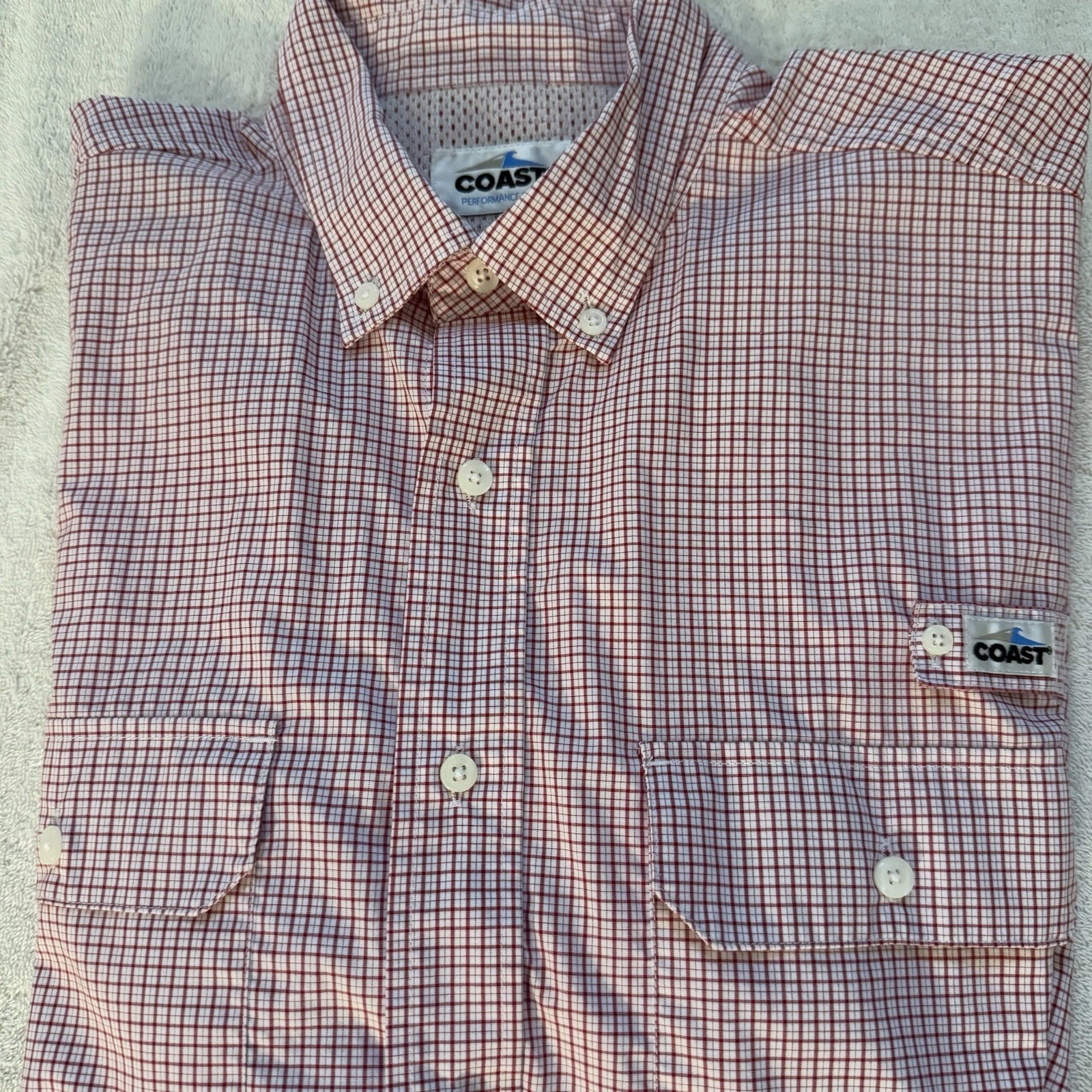 Coast Men’s Fishing Shirt Long Sleeve Size Large