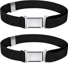 2 Pcs Kids Magnetic Belt Boys Adjustable Elastic Belt with Magnetic Buckle for T