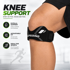 1Pc Adjustable Patella Knee Strap Support Brace for Sports Running Workout Gym