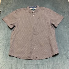 Cody James Core Shirt Mens 2XL Gray Floral Cotton Pockets Button Down Outdoor