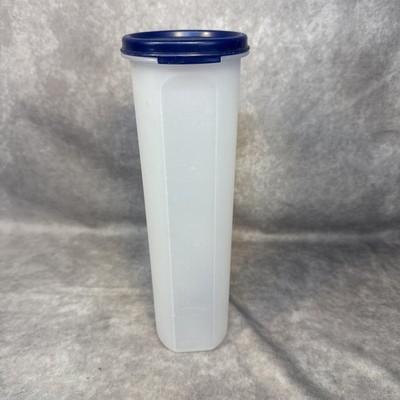 Tupperware Modular Mates Round #5 Container with Spaghetti Insert Dark Blue Seal