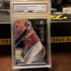2018 Bowman Platinum Shohei Ohtani With Glove #34 PSA 9