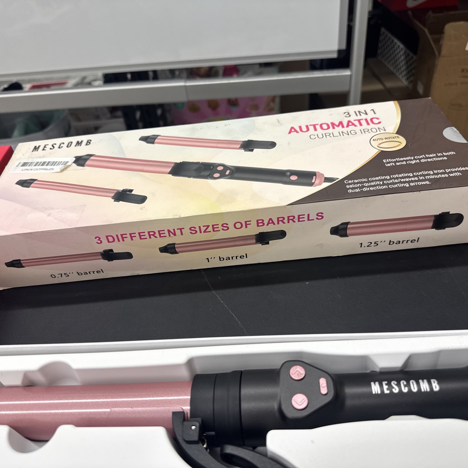 Mescomb 3 in 1 Automatic Curling Iron  3 Different Sizes Of Barrels