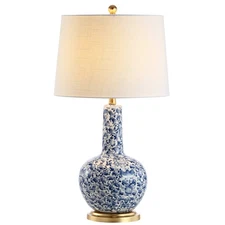 JONATHAN Y JYL5051A Chinois 30" Ceramic/Iron Classic Cottage LED Table Lamp C...