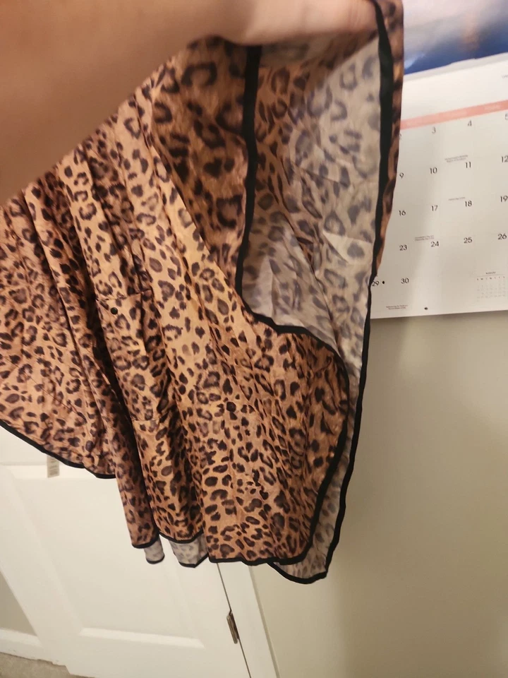 Chico's Leopard-Print Poncho Rain Cover-up One Size - Image 4 of 4