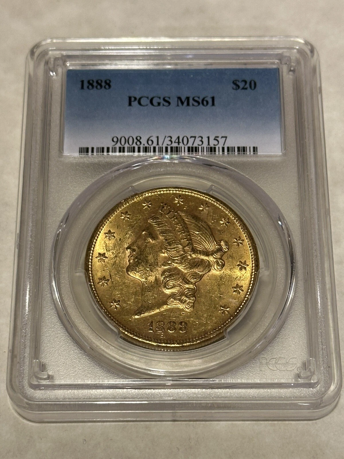 1888 MS61 PCGS Liberty Double Eagle $20 Gold Coin very good coin