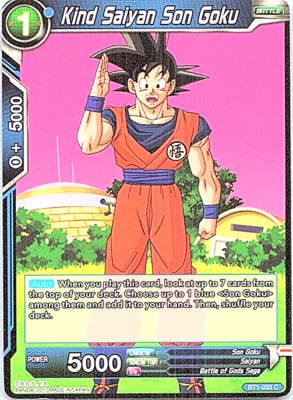 Kind Saiyan Son Goku BT1-033 C Dragon Ball Super Card TCG X1 | eBay