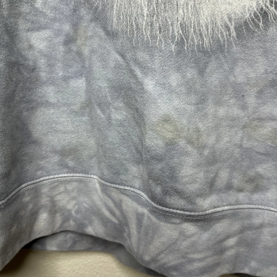The Mountain White Tiger Sweatshirt XL Gray Tie dye Animal Pullover -Read - Image 4 of 4