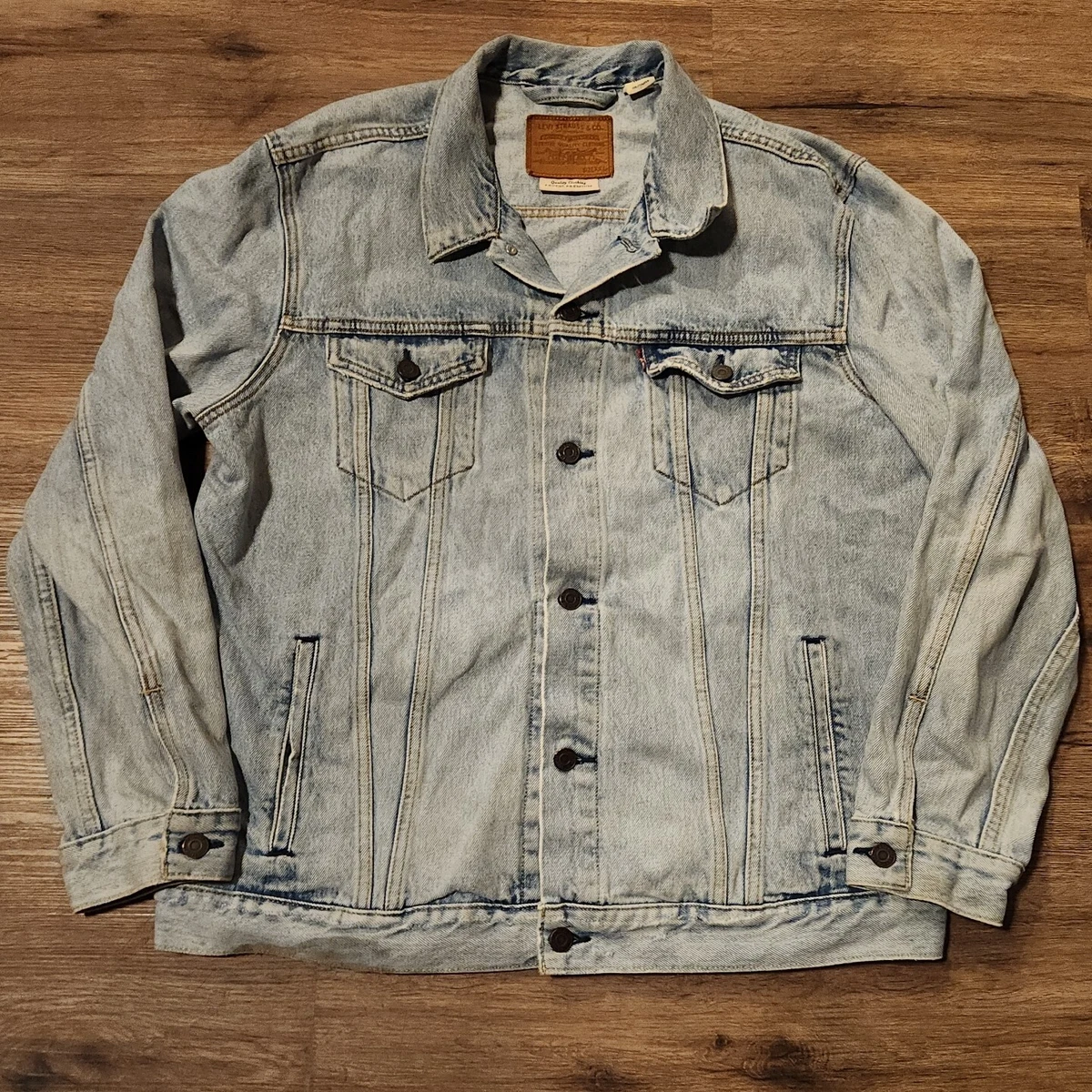 LEVI S Premium Big E LIGHT WASH Denim Type 3 Trucker Jacket Men s XXL LVC