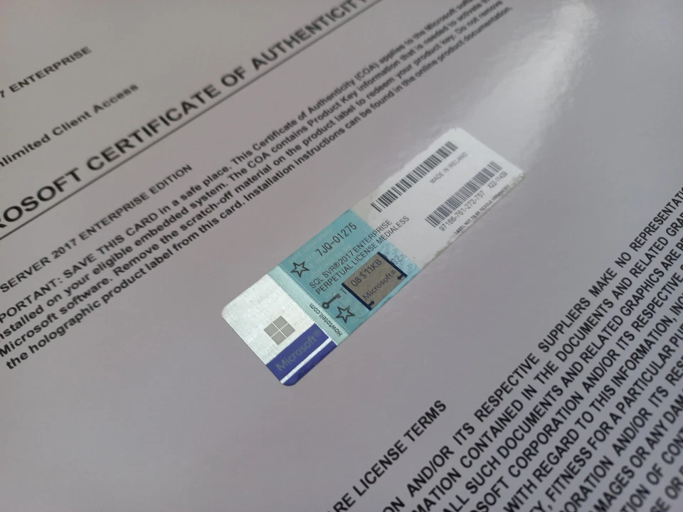 Microsoft SQL Server 2017 ENTERPRISE 64 Core Unlimtd CAL CoA Authentic 7JQ-01275 - Image 4 of 4