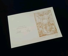 1967 Queen Elizabeth II Lilibet Signed Royal Xmas Card Prince Philip Autograph