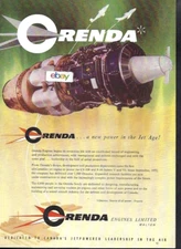 ORENDA ENGINES LIMITED MALTON CANADA NEW POWER JET AGE RAF CF-100 & SABRE JET AD