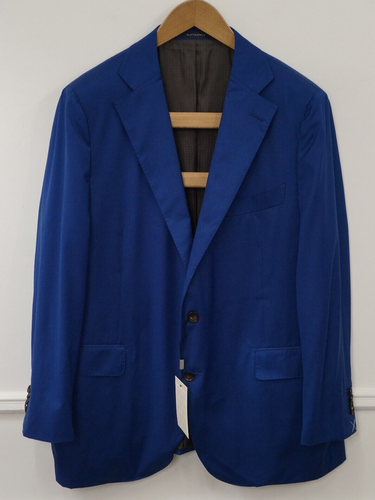 Costume Homme Suitsupply La Spalla 2 Pièces - Taille UK34R Bleu à Chevrons Slim Laine S130s - Occasion En Parfait état