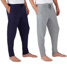 Eddie Bauer Mens 2-Pack Sweatpants Tapered Jogger Lounge Sweat Pants Variety