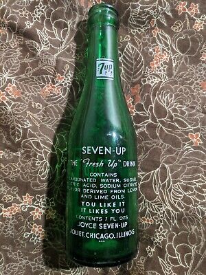 Old 7up Seven Up Bottle From 1949 Chicago With Original Cap Old 7up Seven Up Bottle From 1949 Chicago With Original Cap