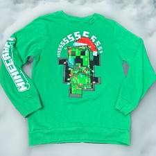 MINECRAFT CHRISTMAS SWEATER PULLOVER SWEATSHIRT YOUTH SZ L - XL