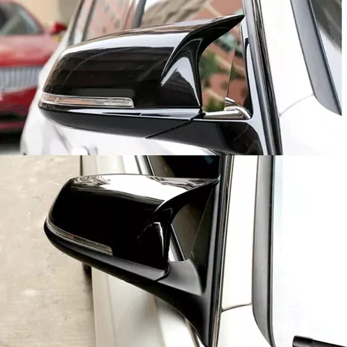 2x Black M3 Style Mirror Cover Caps For BMW F30 F31 320i 328i 330i 335i 340i