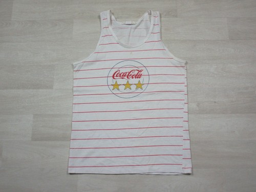 Vintage Coca Cola Red Stripe Tank Top (M) Trademark Soda Pop Fashion Streetwear - Picture 2 of 8