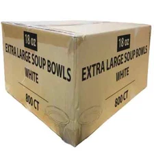 800 Pack Premium Quality Light Weight White Bowls 18 oz Appetizers Soup Dessert