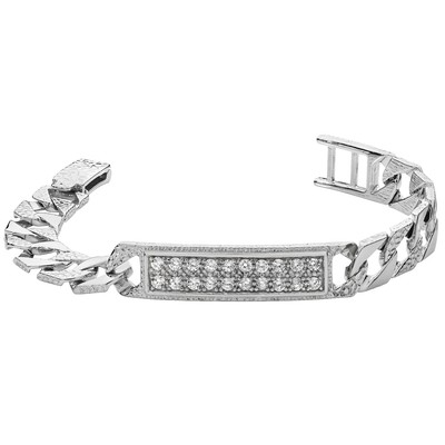 Gourmette Identité Femme En Argent 925 Fin - Largeur 6 Mm, Poids 7 Grammes - Neuf Avec étiquettes