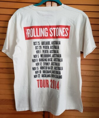 The Rolling Stones 14 On Fire Band Tour Music T-Shirt Sz L PLS