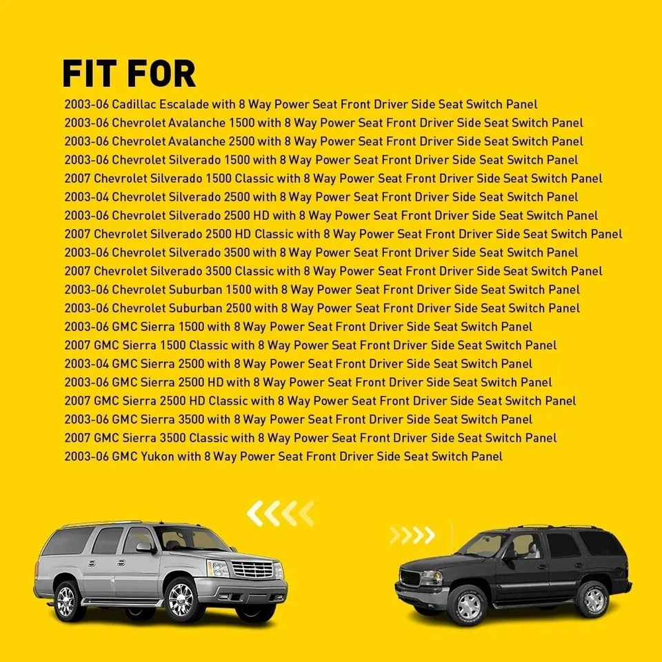 88941684 Interruptor de Assento Elétrico Moldura Bronzeado Neutro/Gra Driver Ajuste Lateral Chevy GMC Caminhão - Imagem 3 de 4