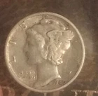 1940-d. Mercury Dime, XF , Scarce