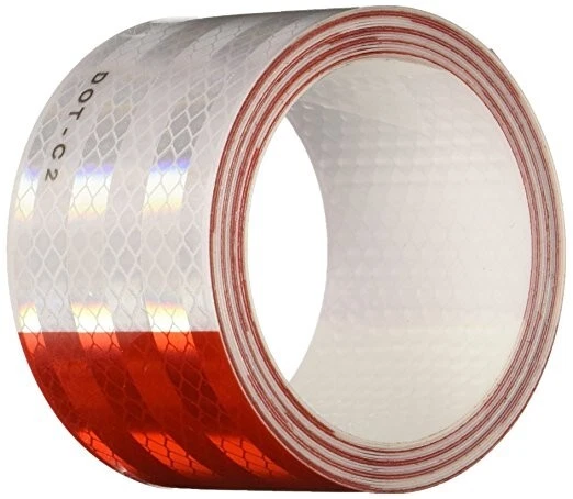 150' Roll 3M DOT Reflective Truck Trailer Vehicle Safety Tape Red White 2" NEW - Image 2 of 3